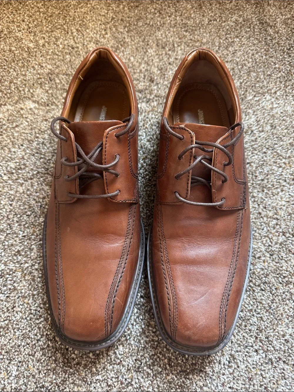 Men's Brown Leather Lace-Up Dress Shoes